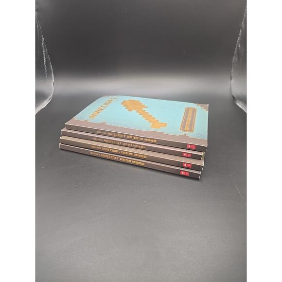 MINECRAFT HANDBOOK SET 4 Mojang Combat Redstone Construction Essential - Picture 2 of 2